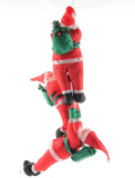 Три Санта Клауса подвеска UFT Santa Climb Led Music